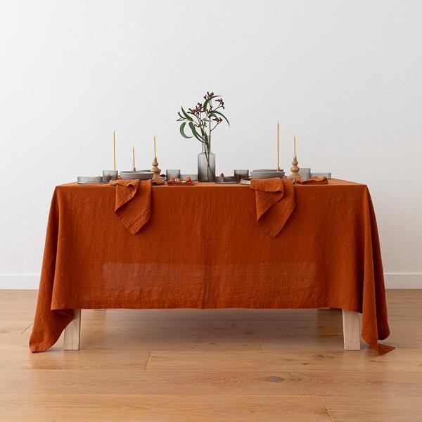 Linenme Stone Washed Cinnamon Linen Napkin