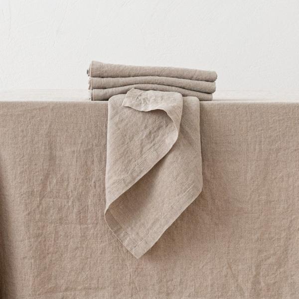 Linenme Stone Washed Linen Napkin Natural