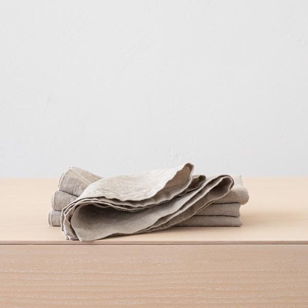 linenme Stone Washed Linen Napkin Natural