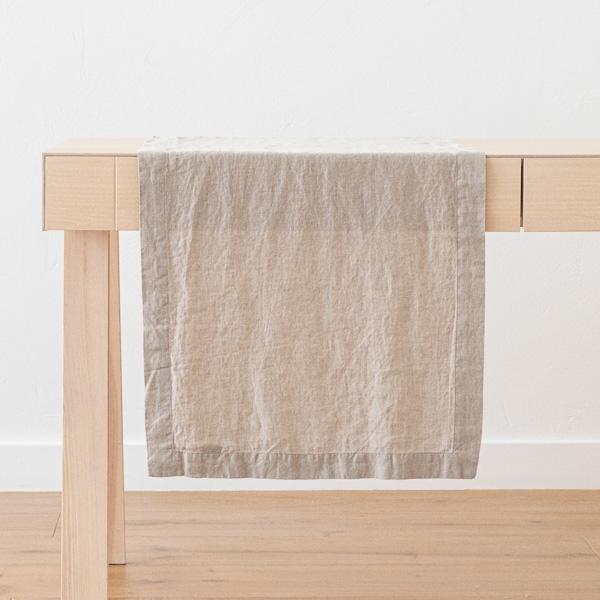 Linenme Stone Washed Linen Runner Natural