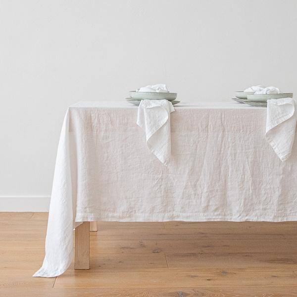Linenme Stone Washed Optical White Linen Napkin