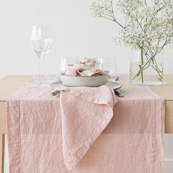 Linenme Stone Washed Rosa Linen Napkin