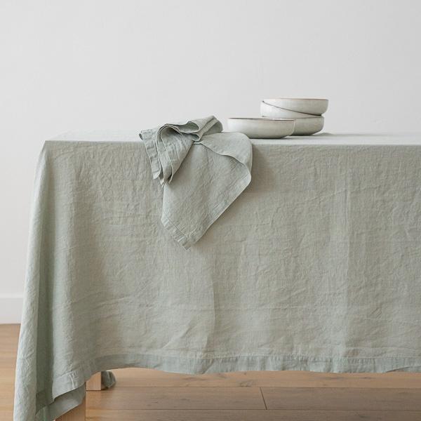 Linenme Stone Washed Sea Foam Linen Napkin