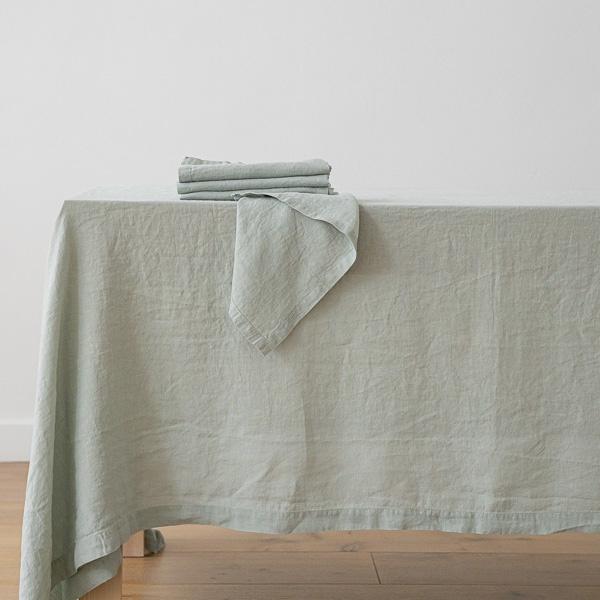 Linenme Stone Washed Sea Foam Linen Napkin