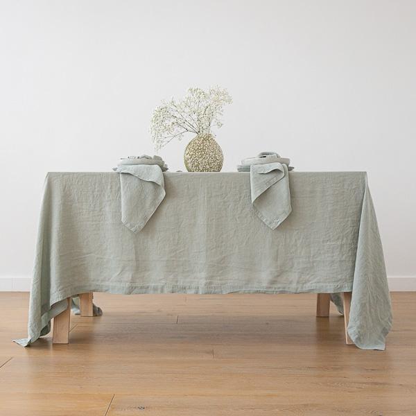 Linenme Stone Washed Sea Foam Linen Napkin
