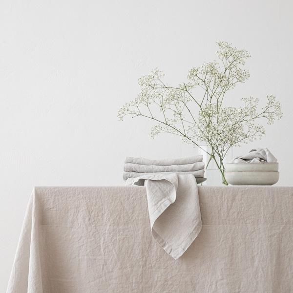 Linenme Stone Washed Silver Linen Napkin