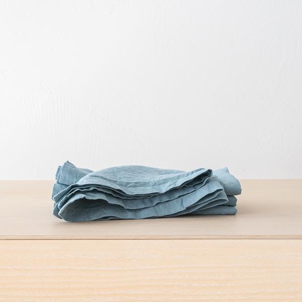 linenme Stone Washed Stone Blue Linen Napkin