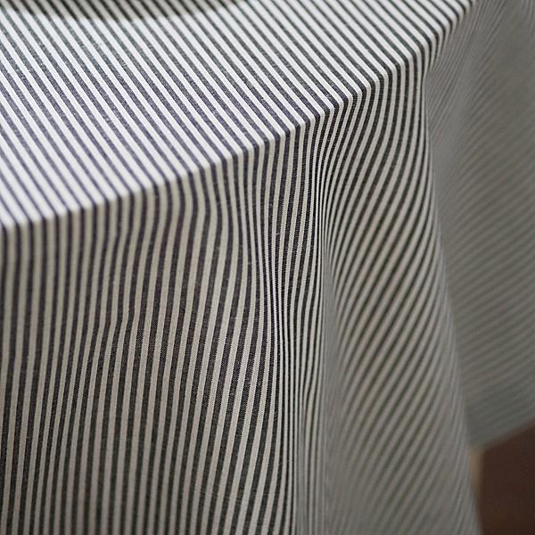Linenme Tablecloth Black Striped Linen Jazz