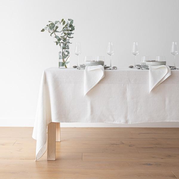 linenme Tablecloth Off White Linen Lara