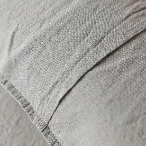 Linenme Taupe Linen Cushion Cover Stone Washed