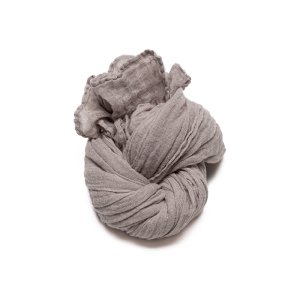 Linenme Taupe Linen Summer Scarf Garza