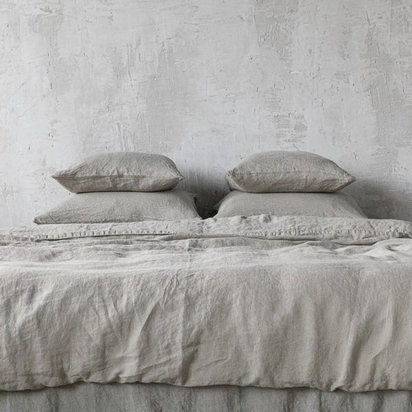 Linenme Taupe Stone Washed Bed Linen Duvet