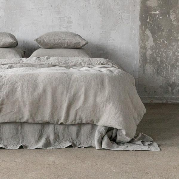 linenme Taupe Stone Washed Bed Linen Duvet