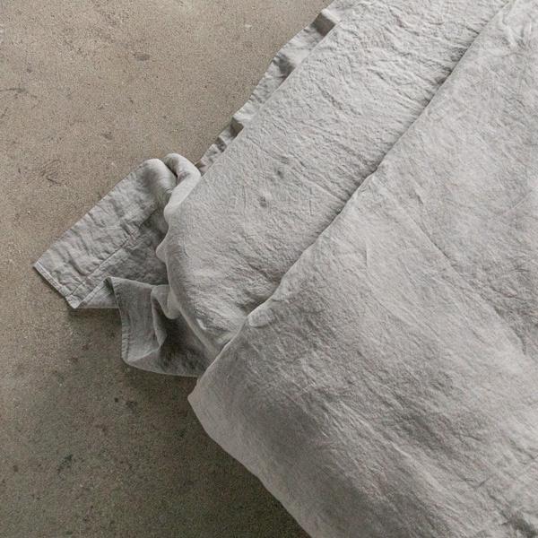 Linenme Taupe Stone Washed Bed Linen Flat Sheet