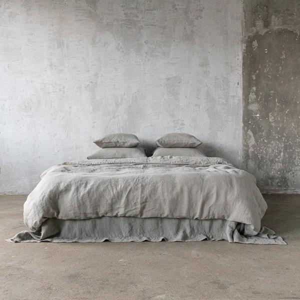 Linenme Taupe Stone Washed Bed Linen Pillow Case