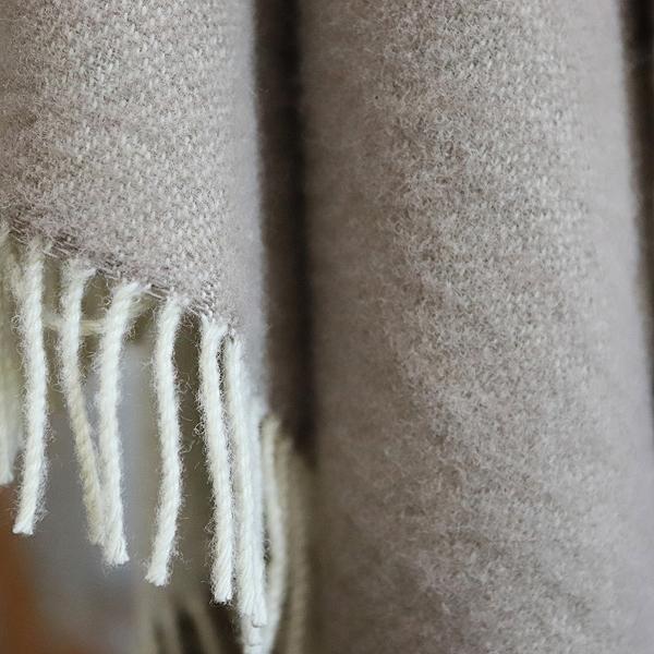 Linenme Taupe Wool Throw Roberto