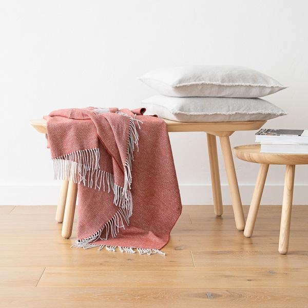 Linenme Terra Cota Cotton Throw Valeria