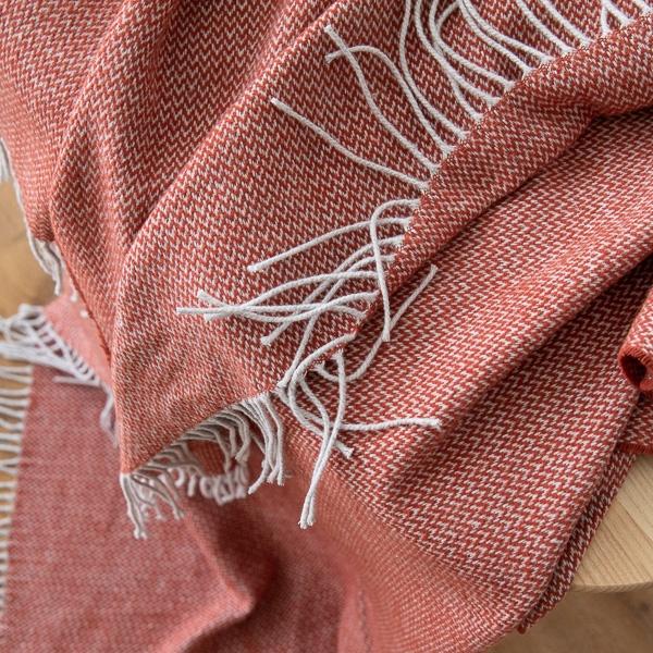 Linenme Terra Cota Cotton Throw Valeria