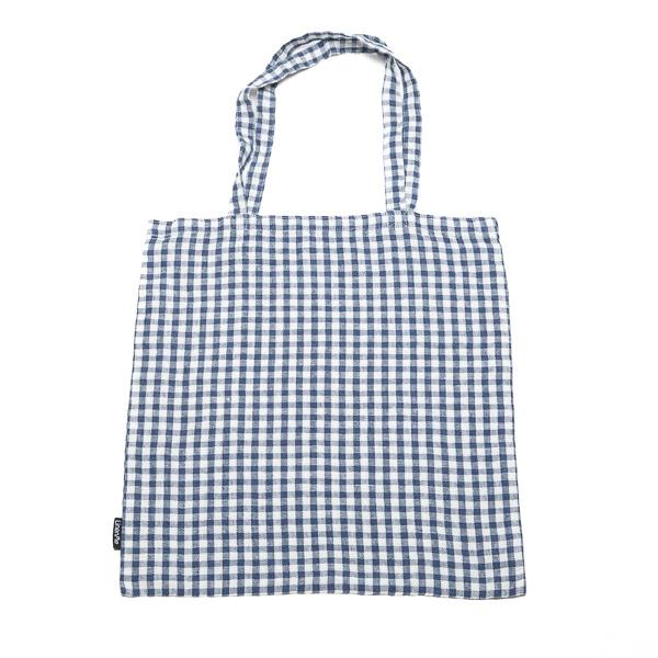 Linenme Tote Bag Indigo Gingham