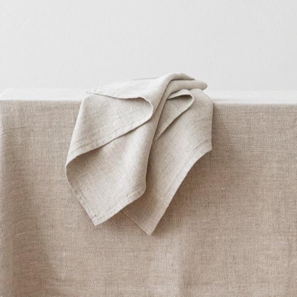 Linenme Twill Linen Napkin Beige