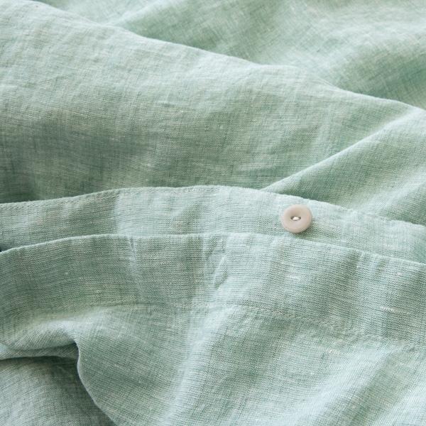 Linenme Washed Bed Linen Duvet Melange Mint