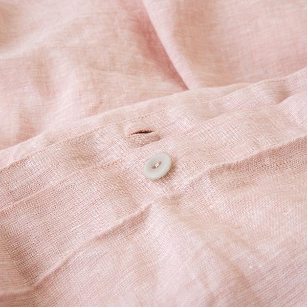 Linenme Washed Bed Linen Duvet Melange Rosa