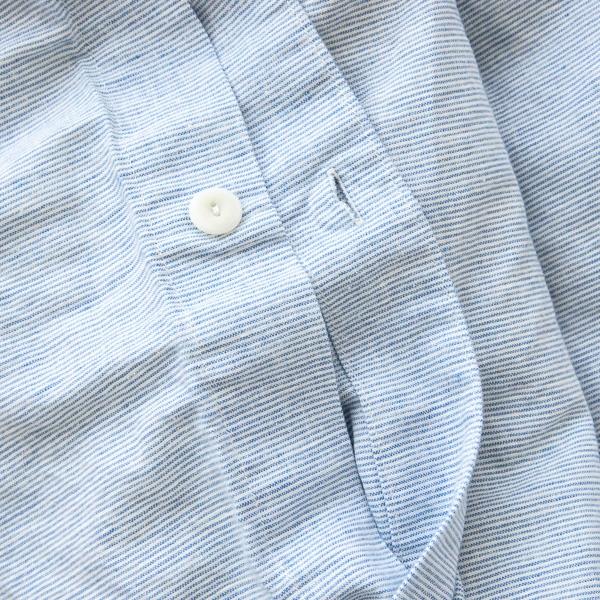 Linenme Washed Bed Linen Duvet Pinstripe Blue