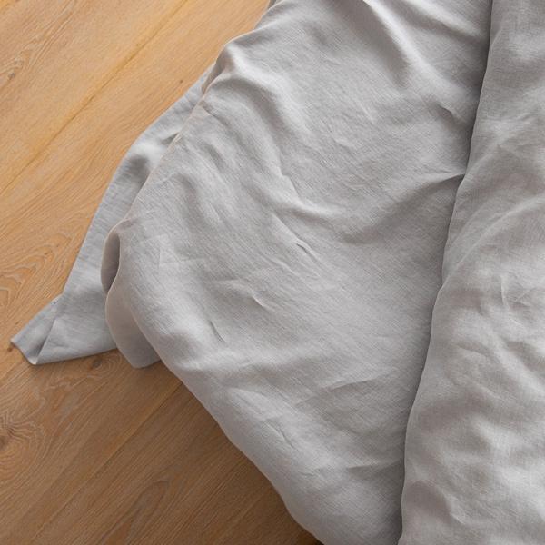 Linenme Washed Bed Linen Flat Sheet Cool Grey