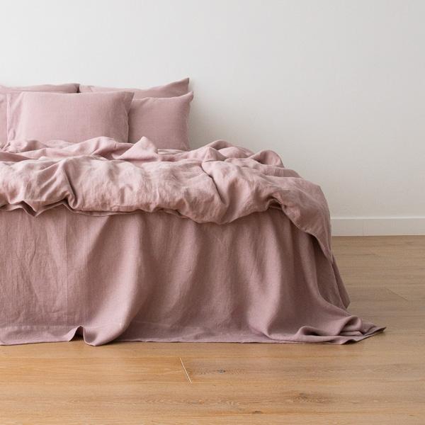 Linenme Washed Bed Linen Set Dusty Rose