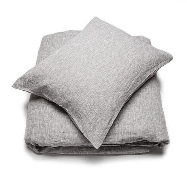 Linenme Washed Bed Linen Set Melange Graphite