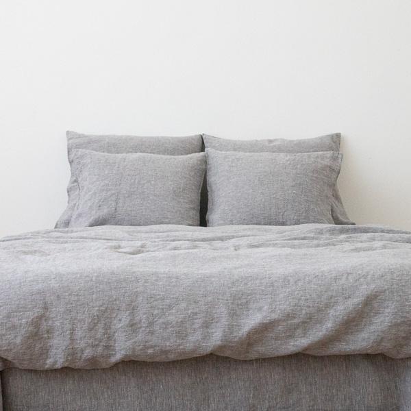 linenme Washed Bed Linen Set Melange Graphite