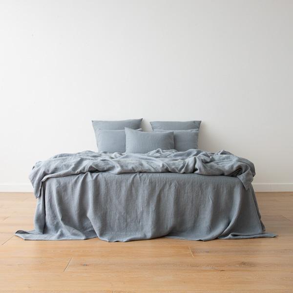 Linenme Washed Bed Linen Set Slate Blue