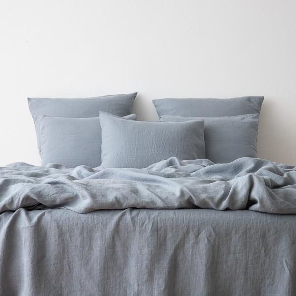 linenme Washed Bed Linen Set Slate Blue
