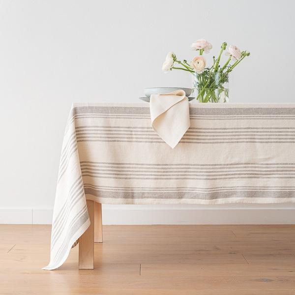 Linenme Washed Linen Tablecloth Cream Linum