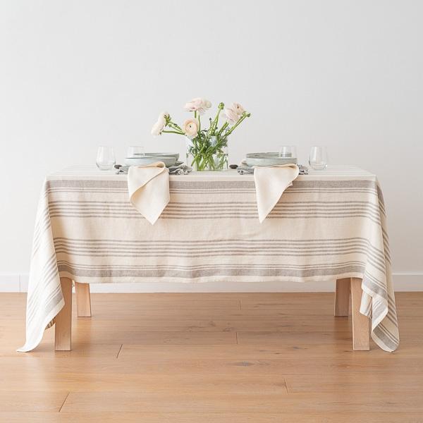 Linenme Washed Linen Tablecloth Cream Linum