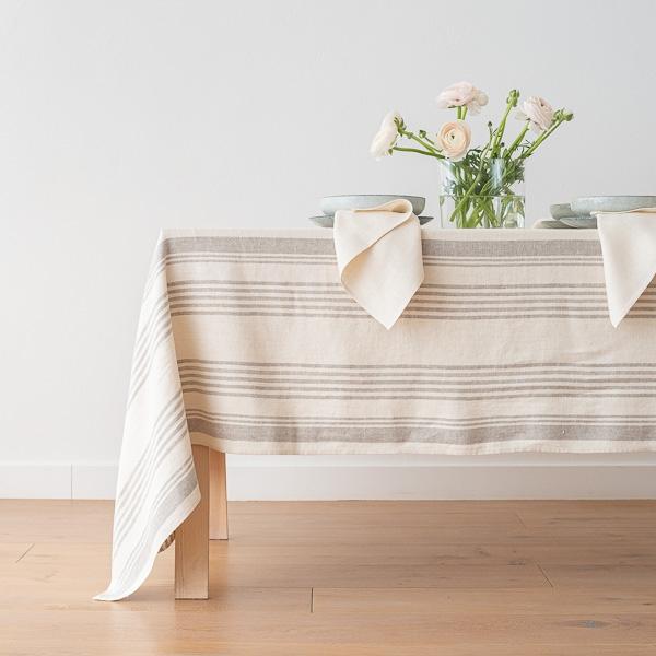 Linenme Washed Linen Tablecloth Cream Linum