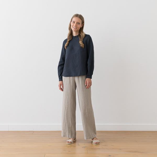 Linenme Washed Natural Linen Trousers Ruth