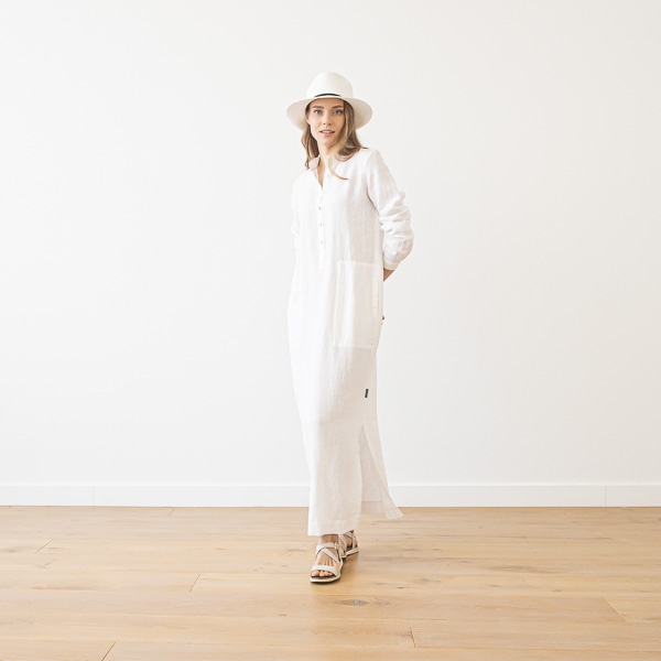 Linenme White Linen Dress Dona