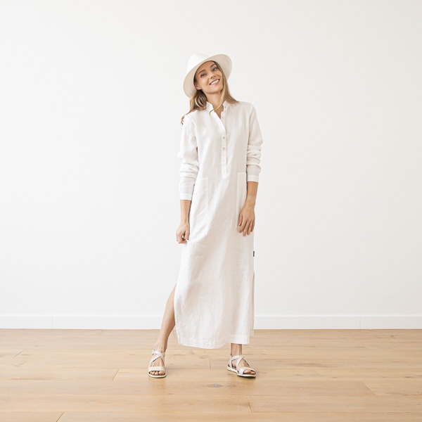 Linenme White Linen Dress Dona