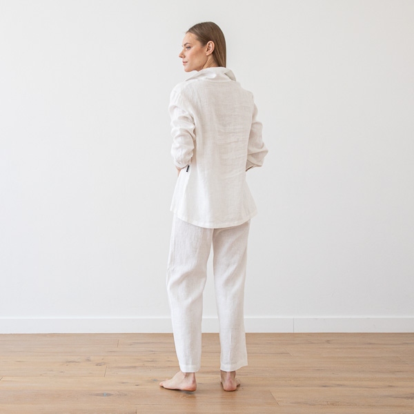 Linenme White Linen Pyjama Alma