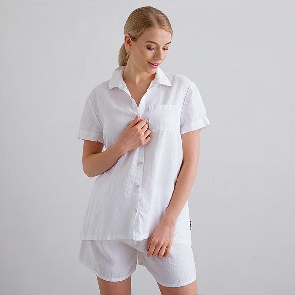linenme White Linen Pyjama Emilia