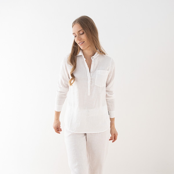 Linenme White Linen Shirt Fabio