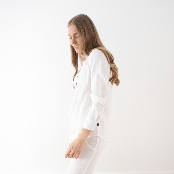 Linenme White Linen Shirt Fabio