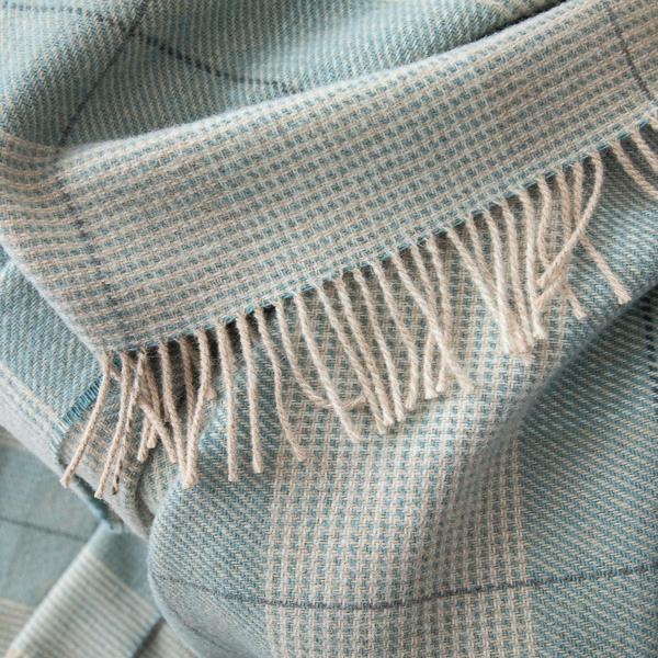 Linenme Wool Throw Aqua Luigi