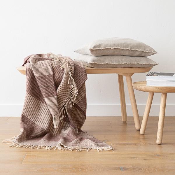 Linenme Wool Throw Choco Luigi