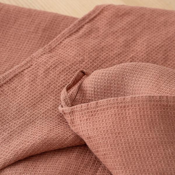 Linenme Mocha Linen Waffle Bath Towels And Hand Towels Washed