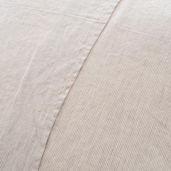 Linenme Natural Linen Cushion Cover Pinstripe Washed