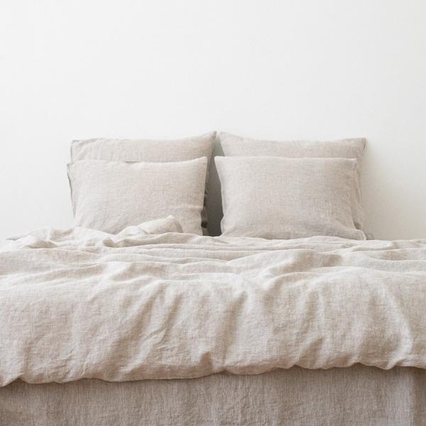 Linenme Natural Washed Bed Linen Pillow Case Crushed
