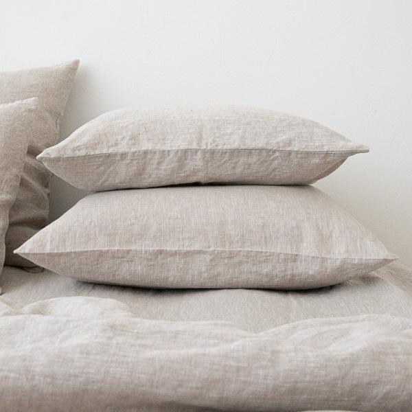 Linenme Natural Washed Bed Linen Pillow Case Crushed