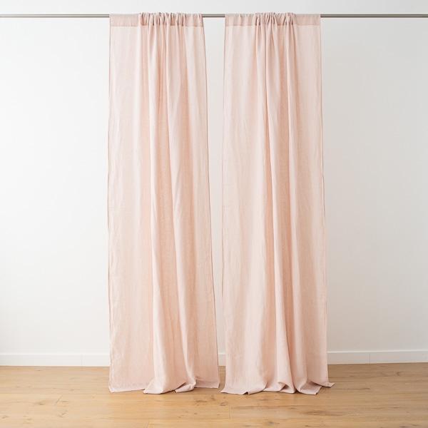 Linenme Rosa Stone Washed Rod Pocket Linen Curtain Panel